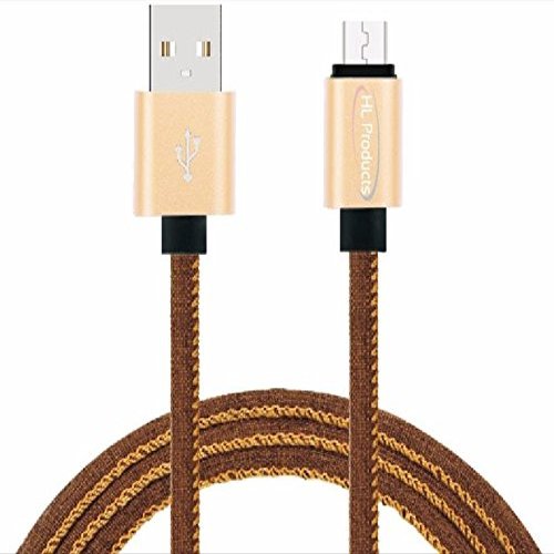 Denim Fast Charge Data Sync Cable (Brown)