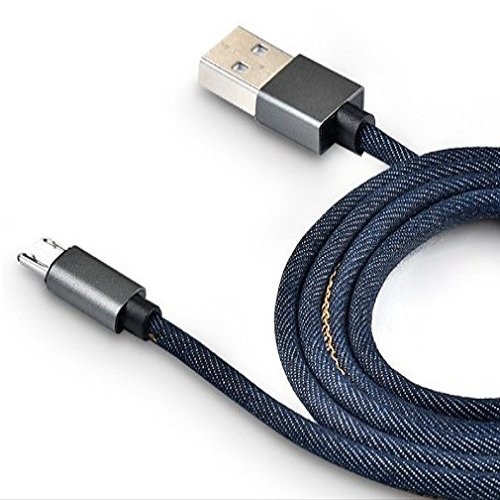 Denim Fast Charge Data Sync Cable (Blue)