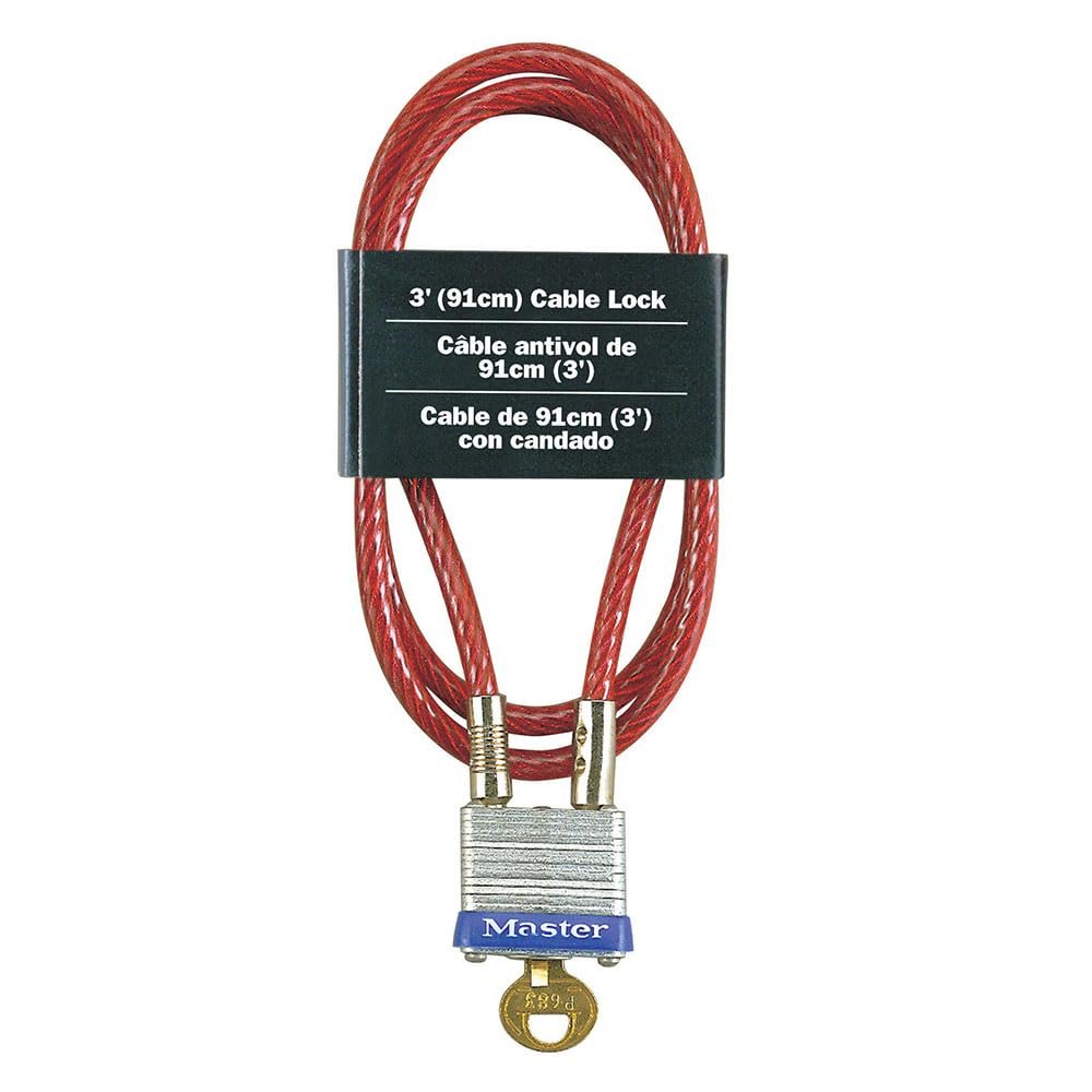 Master Lock 719D Laminated Padlock & Cable