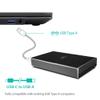 Vantec NexStar Gx USB 3.1 Gen 2 Type-C 2.5 SATA SSD/HDD Enclosure for 9.5mm & 7mm Height Drive; Comes with C to C and C to A Cable; Aluminum Casing; (NST-271C31-BK),Black view 4