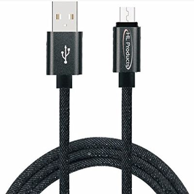 Denim Fast Charge Data Sync Cable (Black)