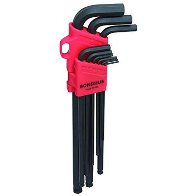 Bondhus 16099 1.5-10mm Extra Long Ball End L-Wrenches, Set of 9