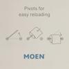 Moen YB8808CH 90 Degree Modern Double Post Pivoting Toilet Paper Holder, Chrome view 3