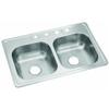STERLING 14633-3-NA Middleton 33-inch by 22-inch Top-mount Double Equal Bowl Kitchen Sink, Stainless Steel view 1