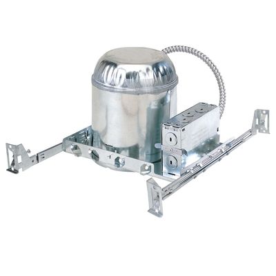 Nora NHIC-17QNBAT - 6 in. - Insulated Ceiling Airtight Housing with Quick Connectors - No Socket Bracket - 120 Volt