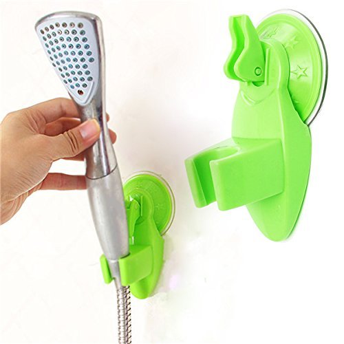 DCDEAL Multicolor Bathroom Strong Attachable Shower Head Holder Movable Bracket Suction Cup Base Wall Mounted Suction Mount Shower Accessories
