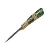 Green Wood Bone Handmade Damascus Steel Folding 7 inches Pocket Knife with File-Work view 3
