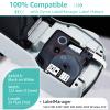 NineLeaf 3 Roll Black on White Cassettes Compatible for DYMO D1 45013 S0720530 Label Tape Replacement for LabelManager 160 280 420P PnP 220P 360D 450 210D Label Maker - 1/2 Inch x 23 Feet view 2