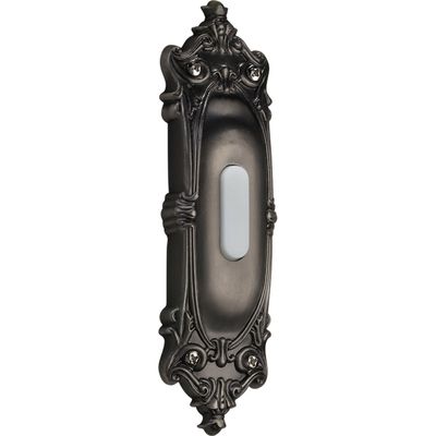 Quorum 7-310-92 Traditional Door Chime Button from Door Chime Button Collection in Pewter, Nickel, Silver Finish,