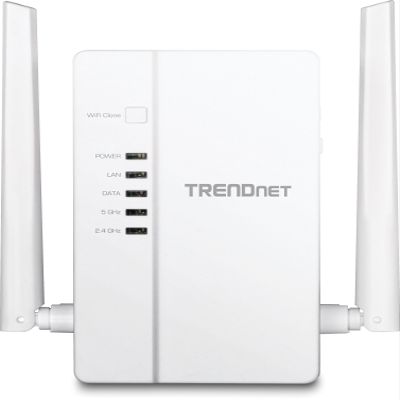 TRENDnet Wi-Fi Everywhere Powerline 1200 AV2 AC1200 Wireless Access Point, Expand Your Wireless Coverage, Built-in Concurrent Dual-Band, 3 x Gigabit Ports, MIMO, Beamforming, White, TPL-430AP