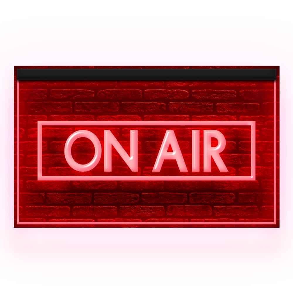 140017 On Air Recording Studio Music Media Room Display Decor LED Light Neon Sign (12" X 8", Red)