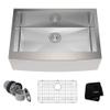 KRAUS Standart Pro 30-Inch Apron Front Farmhouse 16-Gauge Single Bowl Stainless Steel Kitchen Sink, KHF200-30 view 1