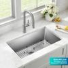 KRAUS Stainless Steel 30 in 16 Gauge Undermount Kitchen Sink KHU100-30 view 3
