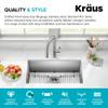 KRAUS Stainless Steel 30 in 16 Gauge Undermount Kitchen Sink KHU100-30 view 4