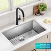 Kraus KHU100-32 Standart PRO 16 Gauge Undermount Single Bowl Stainless Steel Kitchen Sink, 32 Inch view 3