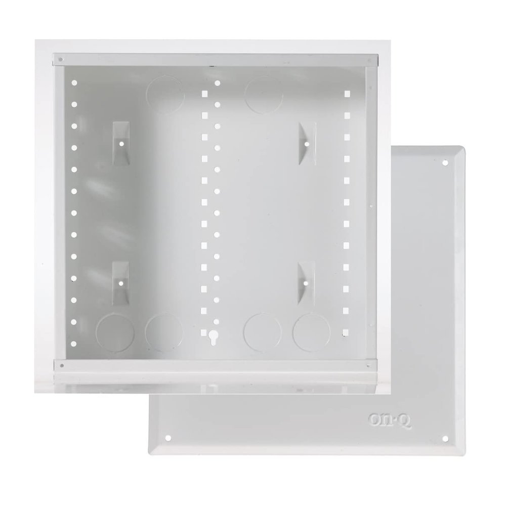 Legrand - OnQ 14 Inch Cable Management, Structured Media Box, In-Wall Enclosure, no cover, Glossy White, EN1480