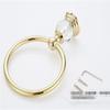 GH8 Crystal Towel Bar Ring Hook Typ for Bathroom Accessories DIY 2 Colours for Chose (Golden) view 4