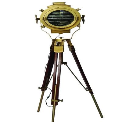 THOR INSTRUMENTS 1970's Captain's Lamp with Tripod Stand in Brass Finish Floor Lamp Marine Collection Rustic Vintage Home Decor Gifts