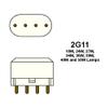 4 Qty. Halco 40W Long 5000K RS 2G11 ProLume PLL40/850/RS 40w CFL Rapid Start Natural White Lamp Bulb view 2