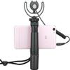 Aoonar Smartphone Grip Handle Rig Phone Stand Holder with Wrist Strap, Tripod Mount & Cold Shoe Mount for Lights and Microphones - for iPhone, Samsung, HTC, LG, Google, Android view 4