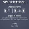 Legrand radiant 3-Speed Decorator Ceiling Fan Control Switch White 1-Pack view 3
