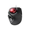 ELECOM HUGE Trackball Mouse, Wired, Finger-Operated, 8-Button Function, Palm Rest Attached, 52mm Smooth Red Ball Windows11, macOS (M-HT1URBK) view 1