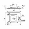 M6 Furniture Fixing Plates Angle Design Ideal For Furniture Feet or Table Legs view 3
