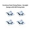 M8 Furniture Fixing Plates Straight Flat Design Ideal For Furniture Feet or Table Legs view 2