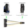 J&D 6 Pin PCIe to Dual SATA Power Cable, 2X SATA to 6 Pin PCIe Express Graphics Video Card Power Cable Adapter (2 Pack), 8 Inch view 2