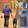 Gecko Travel Tech Phone Wallet - Cell Phone Stand - Adhesive Card Holder - Stick on Spandex Pocket - Carry Credit Cards and Cash (DOG PAW - GRAY) view 2
