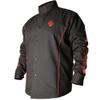BSX BX9C Black W/Red Flames Cotton Welding Jacket - XL view 1