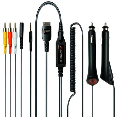 iSimple OmniWire All-In-One Car Connector Cable with RCA AUDIO/VIDEO Adaptor for iPhone or iPod, IS79