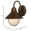 Forte Lighting 1041-01-32 Transitional 1-Light Exterior Wall Mount, Antique Bronze Finish view 2
