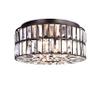 Jojospring Justina Crystal Glass Prism Flush Mount Chandelier in Antique Black view 1