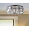 Jojospring Justina Crystal Glass Prism Flush Mount Chandelier in Antique Black view 2
