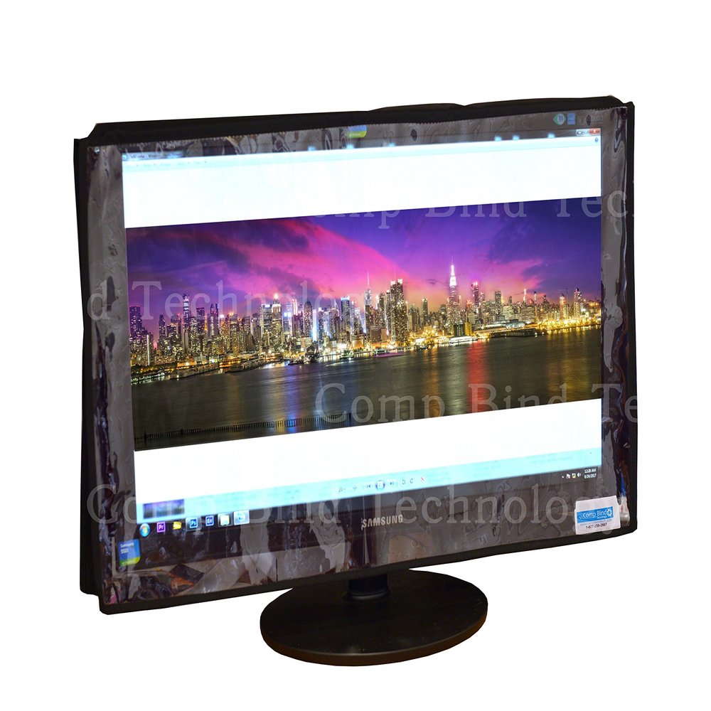 LCD 22'' Monitor Transparent Dust Cover by Comp Bind Technology Dimensions - 20.5''W x 2.25''D x 14''H