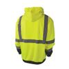 Radians SJ01B-3ZGS CLASS 3 HOODED SWEATSHIRT- HI-VIZ GREEN, Green, Large view 2