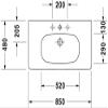 Duravit 03428500002 white, Furniture washbasin 85 cm D-Code, tp, 1 th, Large view 3