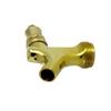 Polished Brass Beer Faucet with Brass Lever view 3