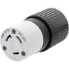 Wiring Device-Kellems Hubbell-Pro Select Spec L630C Locking Connector, 250 VAC, 30 A, 2 Poles, 3 Wires, Black/White view 1