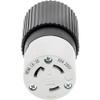 Wiring Device-Kellems Hubbell-Pro Select Spec L630C Locking Connector, 250 VAC, 30 A, 2 Poles, 3 Wires, Black/White view 2