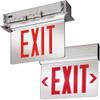 Lithonia Lighting EDGR-1-R-EL-M4 LED Edge-Lit Single Face Emergency Exit Sign White Housing Red On Clear Letter 120/277 Volt view 1