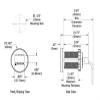 Blue Sea Systems 1741 Mini OLED Temperature Monitor, Temperature , Yellow view 2