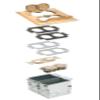 Arlington FLB5552MB 2-Gang Combo Floor Box Kit With Installed Low Voltage Divider 5.018 Inch x 5.018 Inch x 3.764 Inch view 1