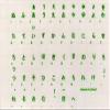 Japanese Hiragana Keyboard Sticker with Green Lettering Transparent Background for Desktop, Laptop and Notebook view 2