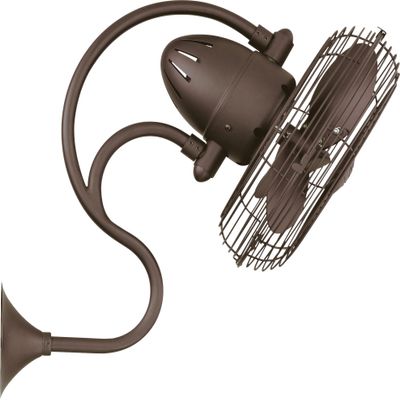 Matthews ME-TB Melody 13" Indoor/Outdoor Damp Rated 90 Degree Oscillation Metal Wall Fan with Wall Control, Ideal for Small, Awkward Spaces or in Front of HVAC Ducts, Textured Bronze