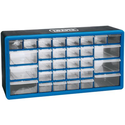 Draper 12015 Plastic Organiser with 30 Drawer, 500mm x 160mm x 255mm