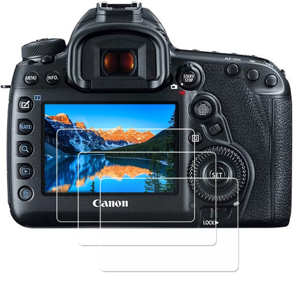 PCTC EOS 5DIV Screen Protector Tempered Glass Compatible for Canon EOS 5DIV 5D IV 5D4 5DIII 5D III 5D3 5DV 5D5 (3 Packs)