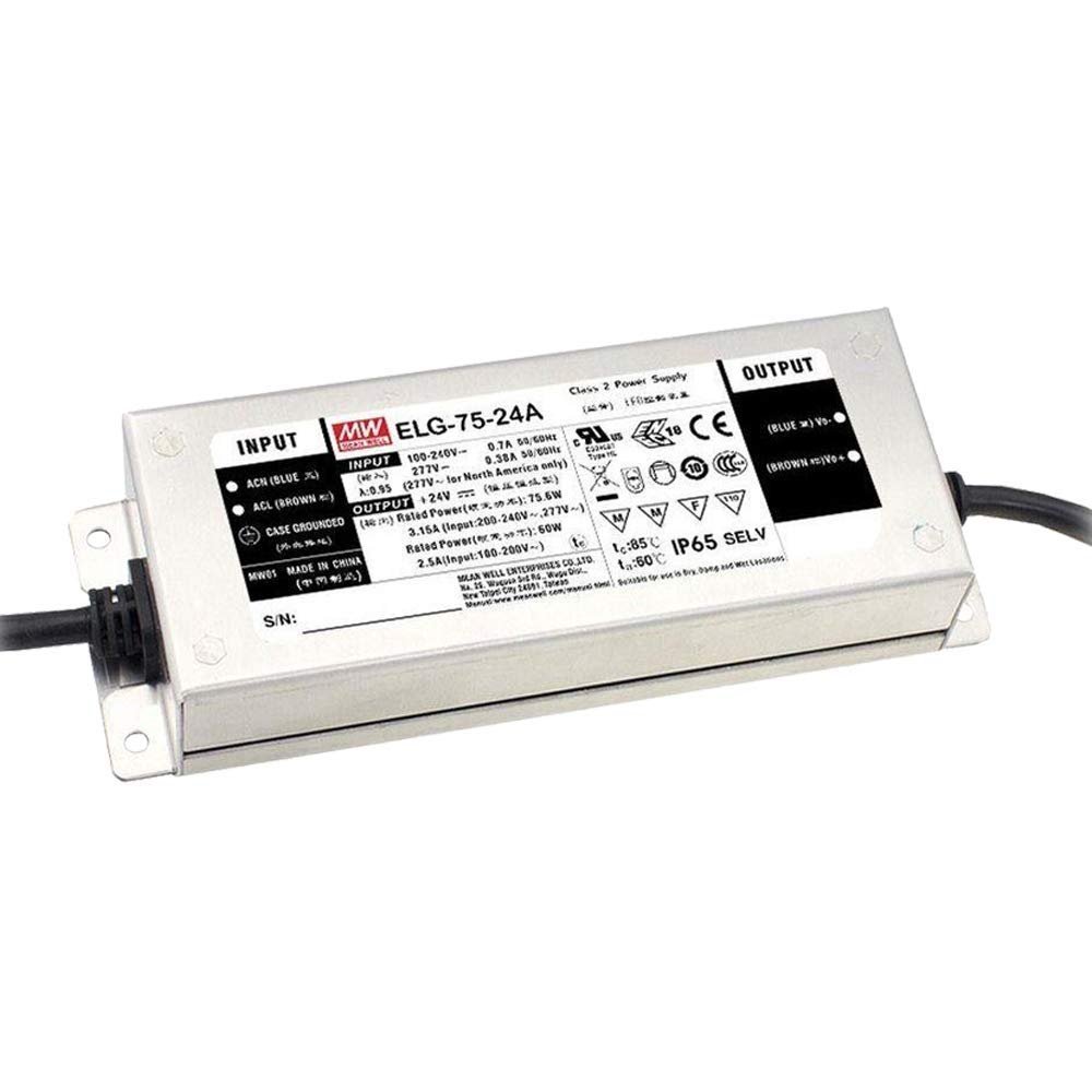 Meanwell ELG-75-24 Power Supply - 75W 24V 3.15A -IP67