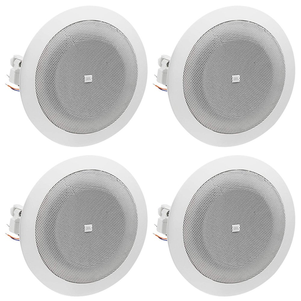 JBL 8124 - Full-Range In-Ceiling Loudspeaker with 70 Volt/100 Volt Taps (4 Pack)